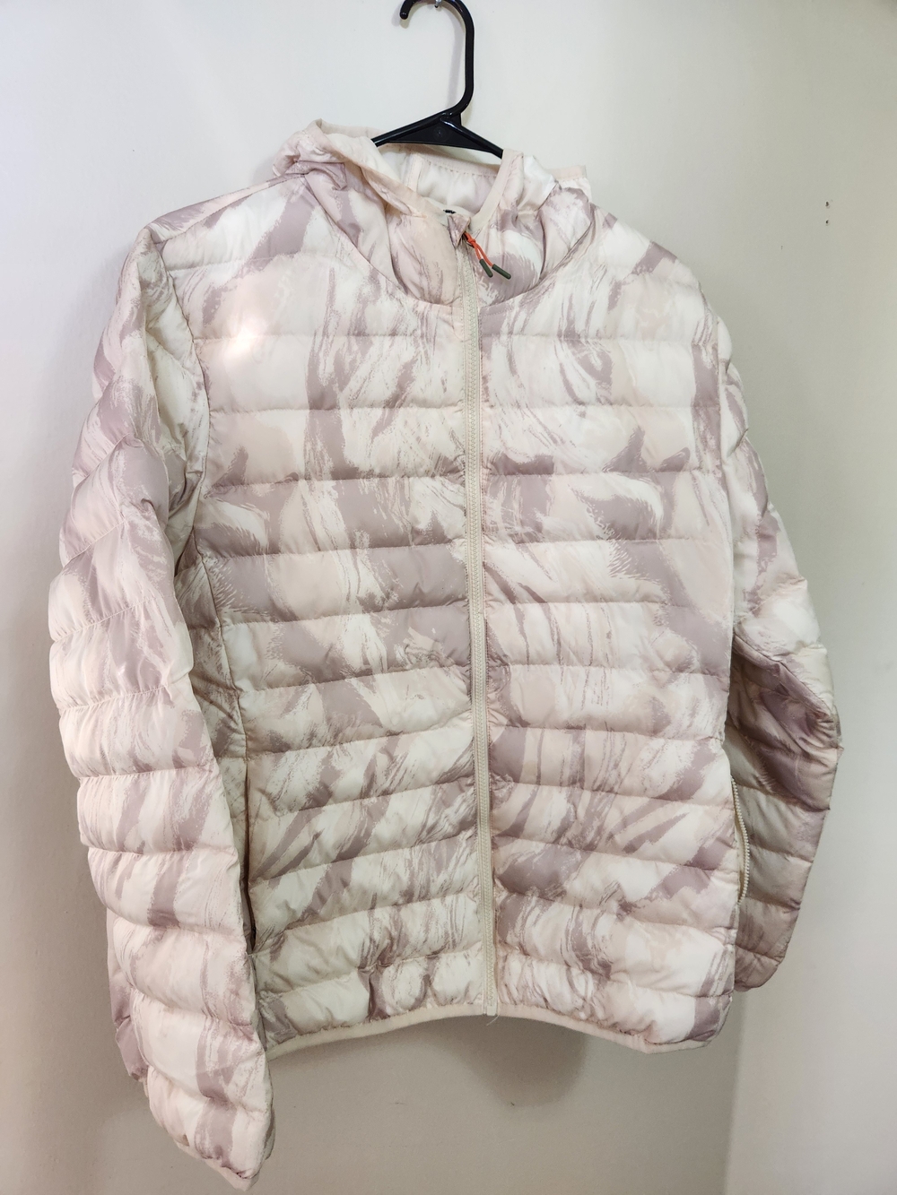 Equipe Kids Marble-Print Light Pink Hooded Puffer Jacket